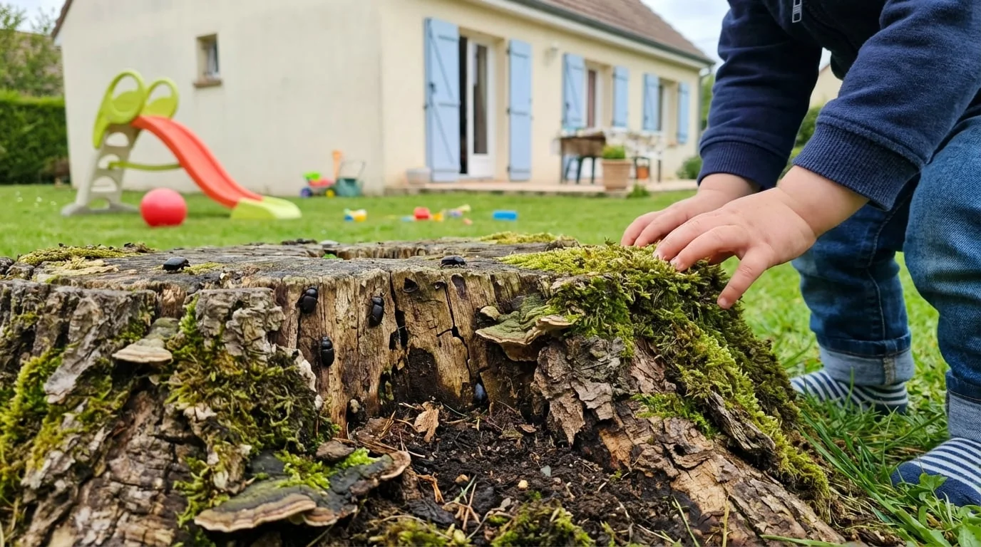Warning to anyone with a tree stump in their garden